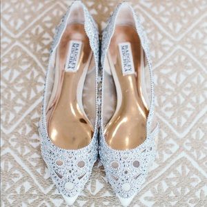 Badgley Mischka GiGi Embellished Pointed Toe Flats